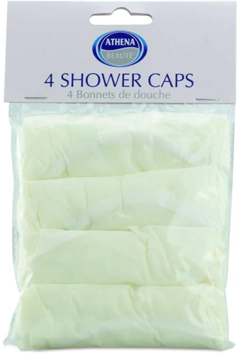 Buy Athena Shower Caps 4 Pack - Premium Quality Toiletries Online - Product Image Buy Athena Shower Caps 4 Pack - Premium Quality Toiletries Online - Product Image